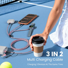 Jogrytece magnetic iWatch charger close-up with secure connection.