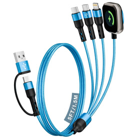 Jogrytece travel 4in1 dual USB-C cable for multi-device charging on the go.