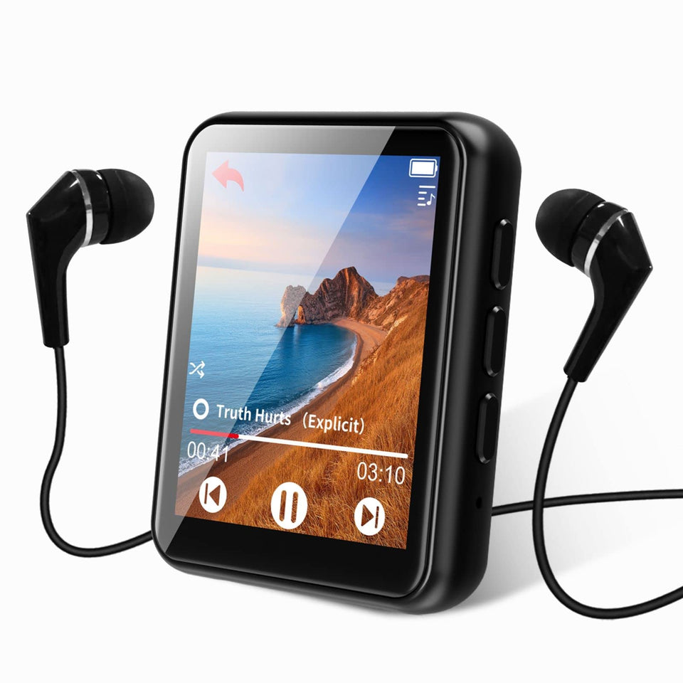 JOLIKE front touchscreen view showing compact player and easy controls benefit portability