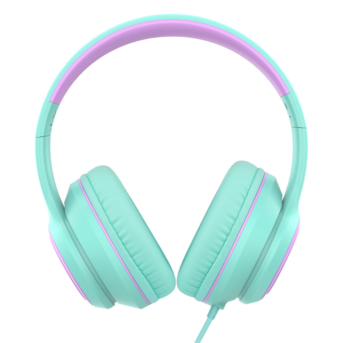 JOMILIN A8 green headphones folded for portable, compact carrying