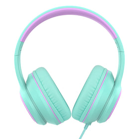 JOMILIN A8 green headphones folded for portable, compact carrying