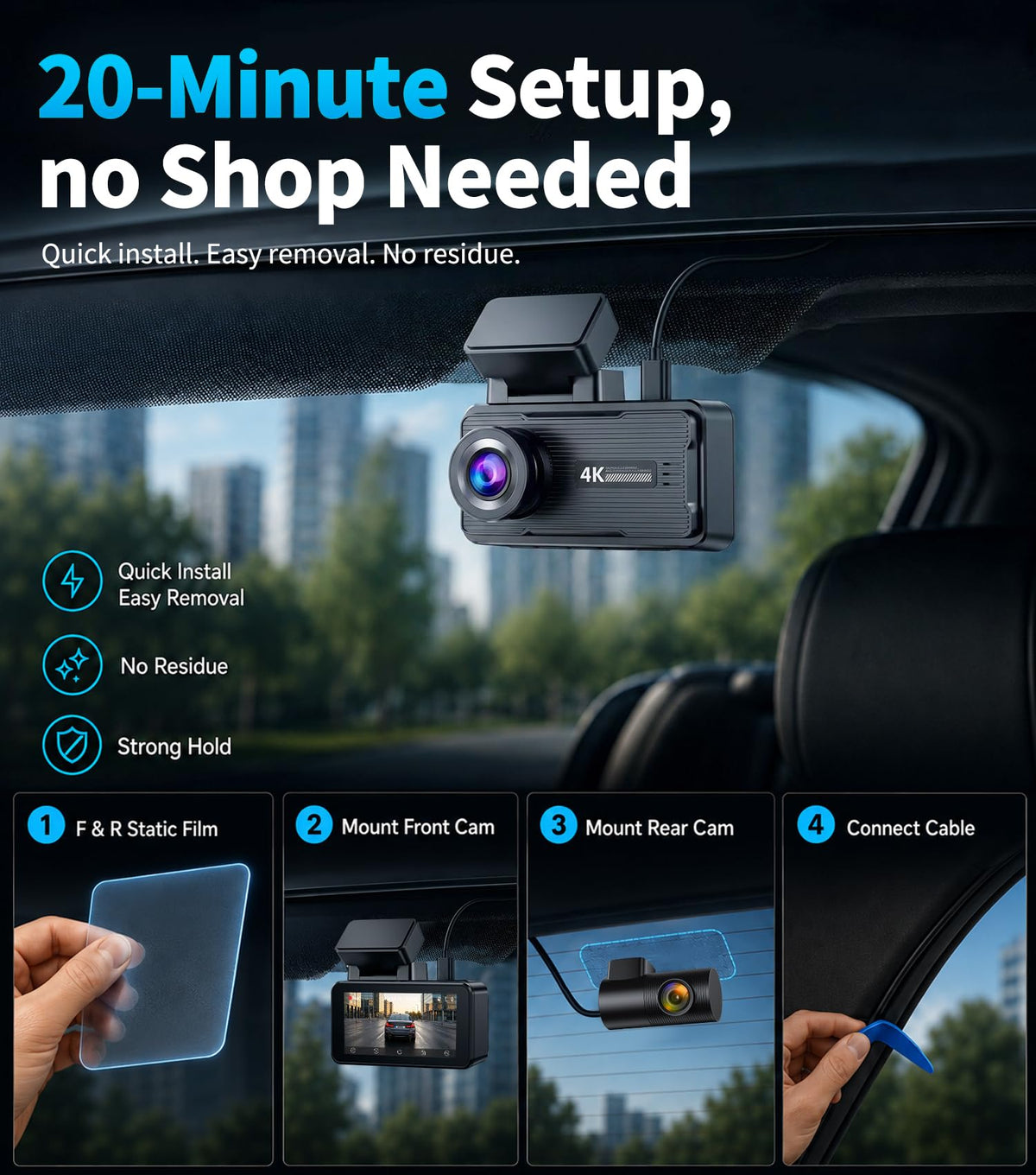 JOMISE parking mode with time-lapse captures incidents.