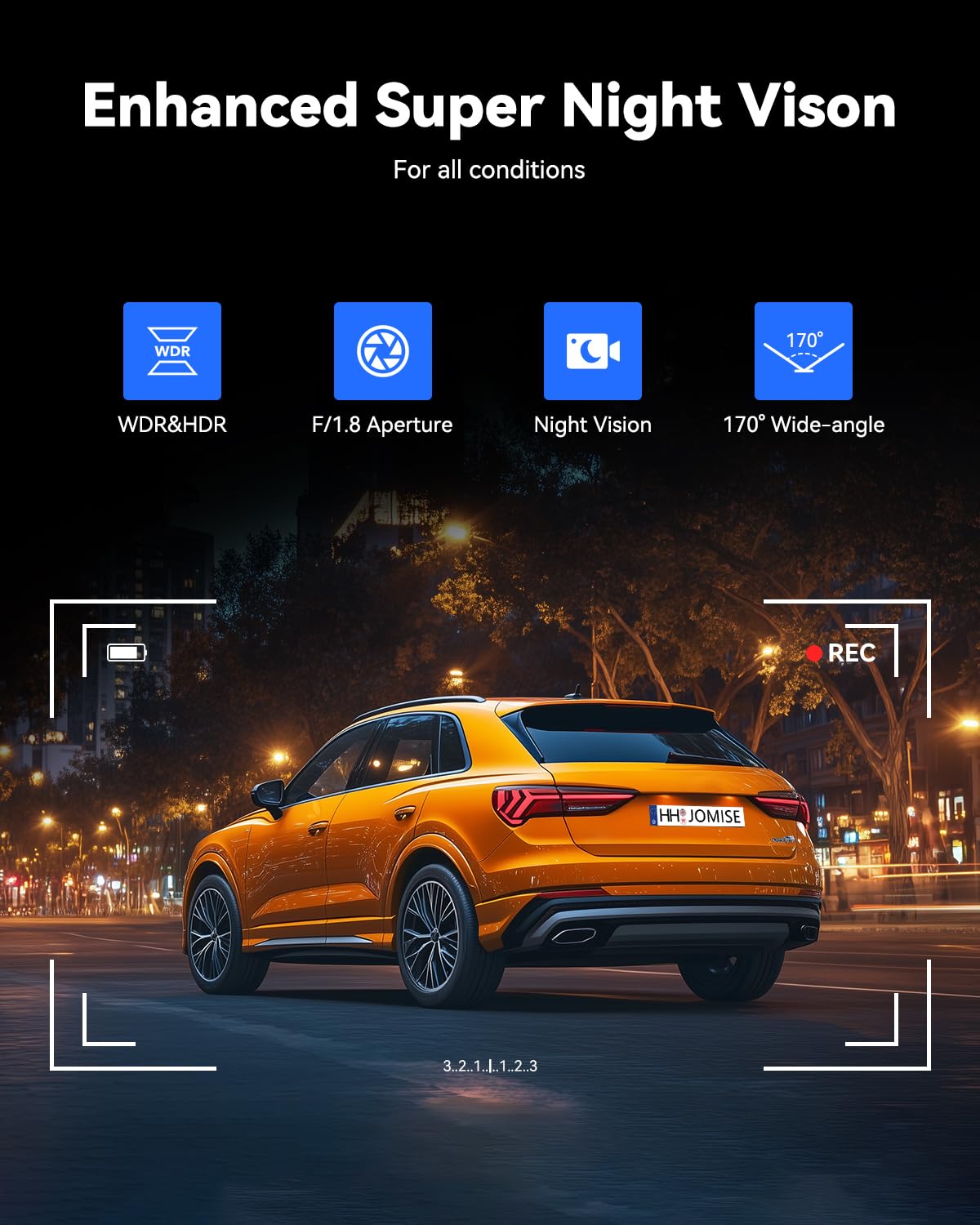 JOMISE T860+ parking monitoring with time-lapse recording