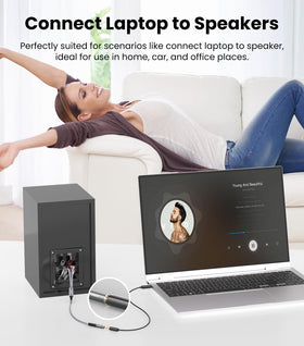 JOMLEY retail packaging of the audio adapter representing organized storage