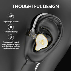 Jooy Paii Odio YJS-820 secure-fit tips for a snug seal across ears