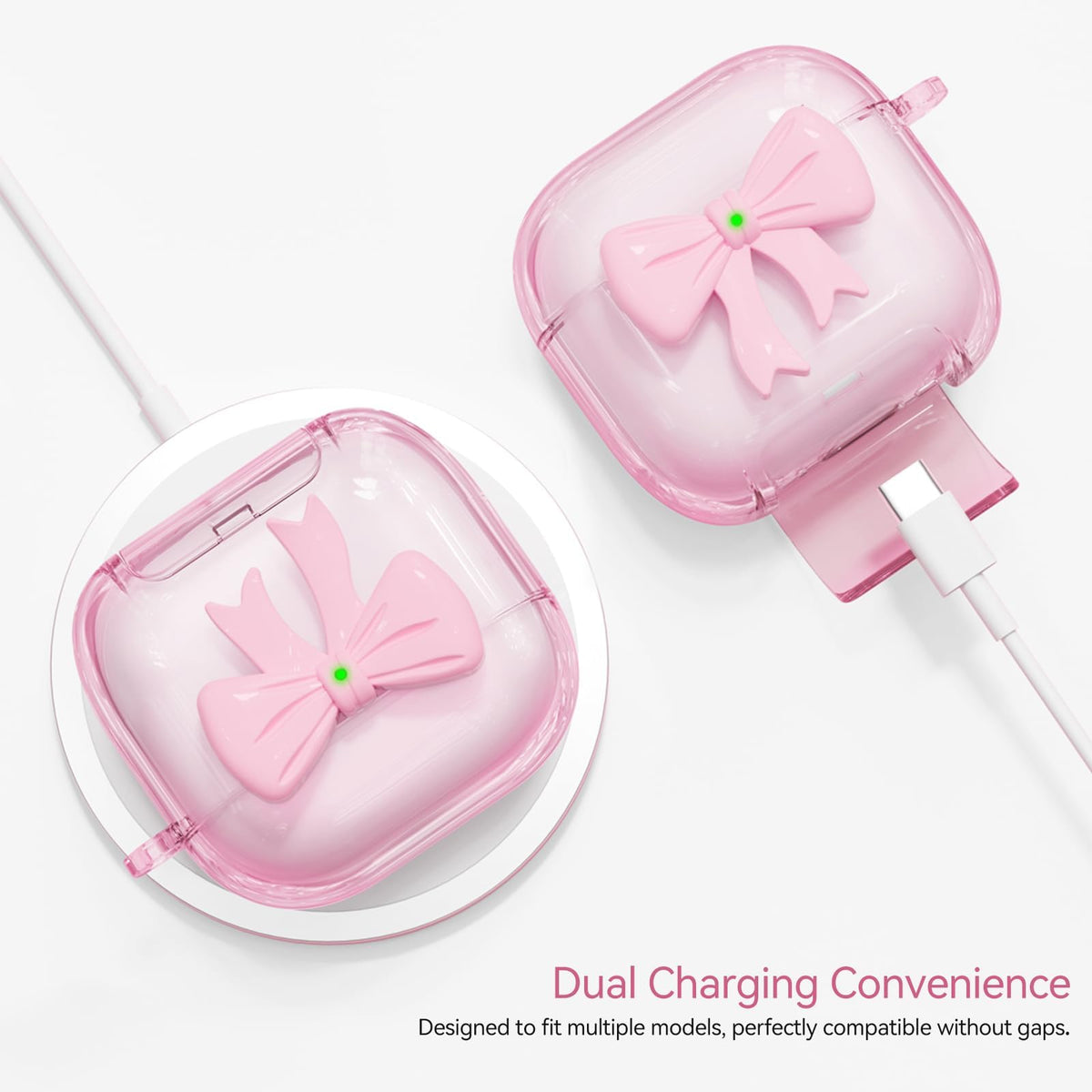 Joremx AirPods 4 pink case with soft TPU texture for shock absorption