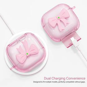 Joremx AirPods 4 pink case with soft TPU texture for shock absorption