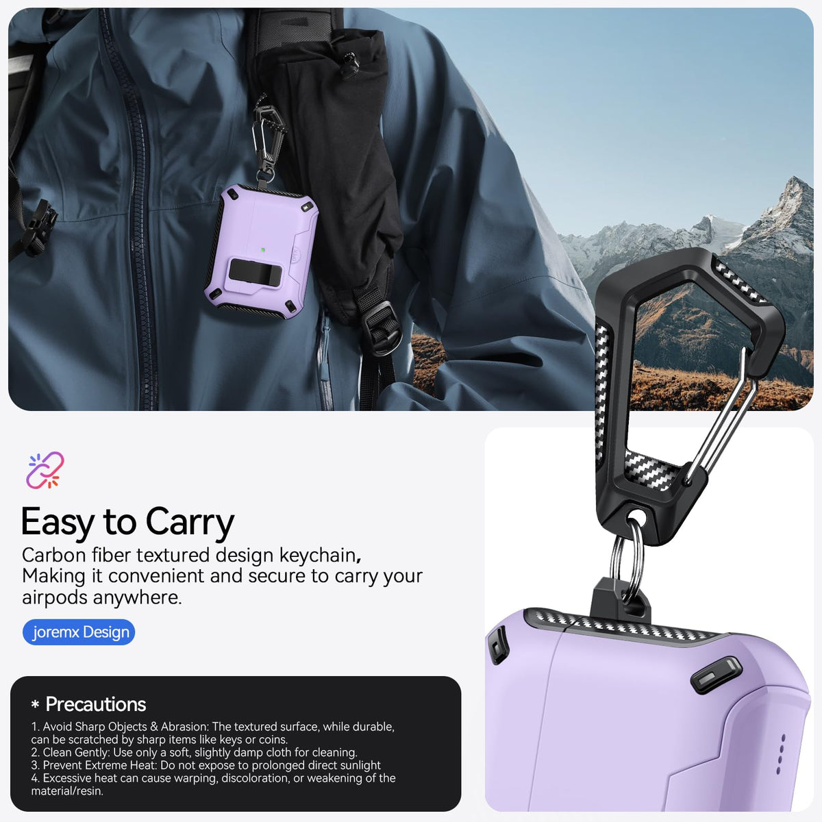 JOREMX AirPods Pro 3 case bundle with accessories and 3M stickers.