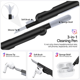 JOREMX AirPods Pro 3 case includes cleaning kit and accessories.