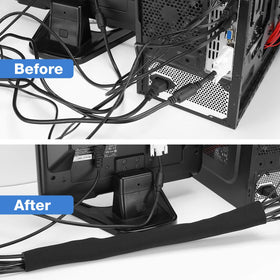 JOTO home office wire hider sleeve offers flexible organization for multiple cables.
