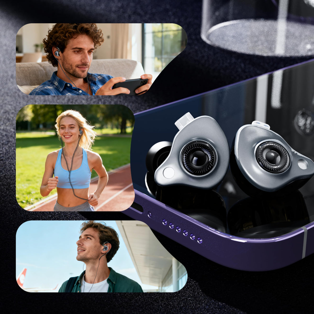 JotVira IEM dust-proof pouch and tips support secure fit and travel protection.