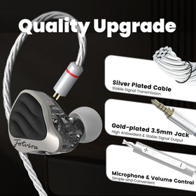 JotVira IEM detachable silver-plated cable highlights high-frequency detail