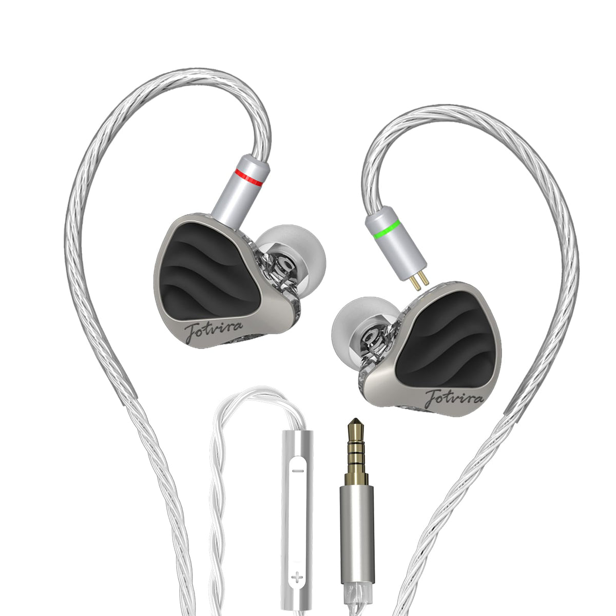 JotVira IEM with mic close-up for clear in-game communication