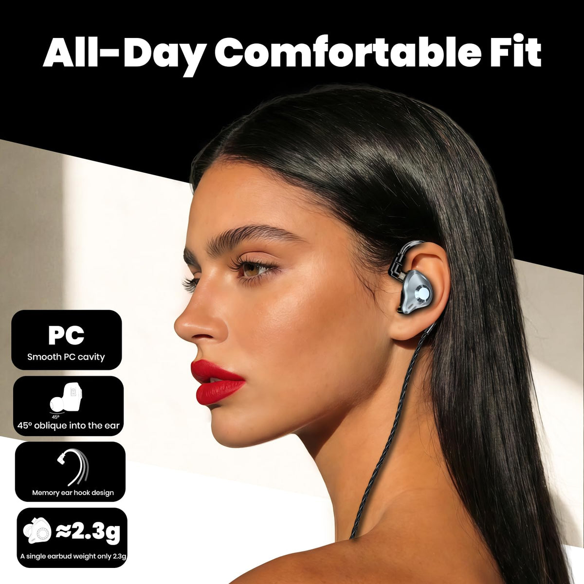 JotVira IEM demonstrating high ambient noise isolation for focus