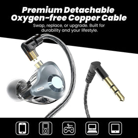 JotVira IEM wrap-around ergonomic fit for comfortable all-day wear