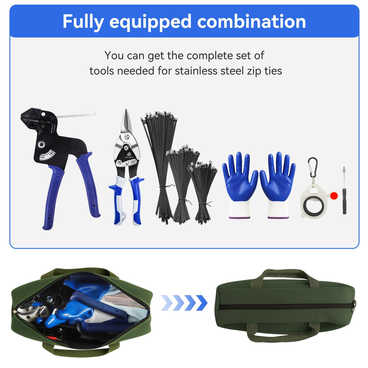JOUGU heavy-duty organizer bag carrying tools on site