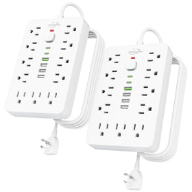 JouleLoom front view showing 11 AC outlets and layout for many adapters