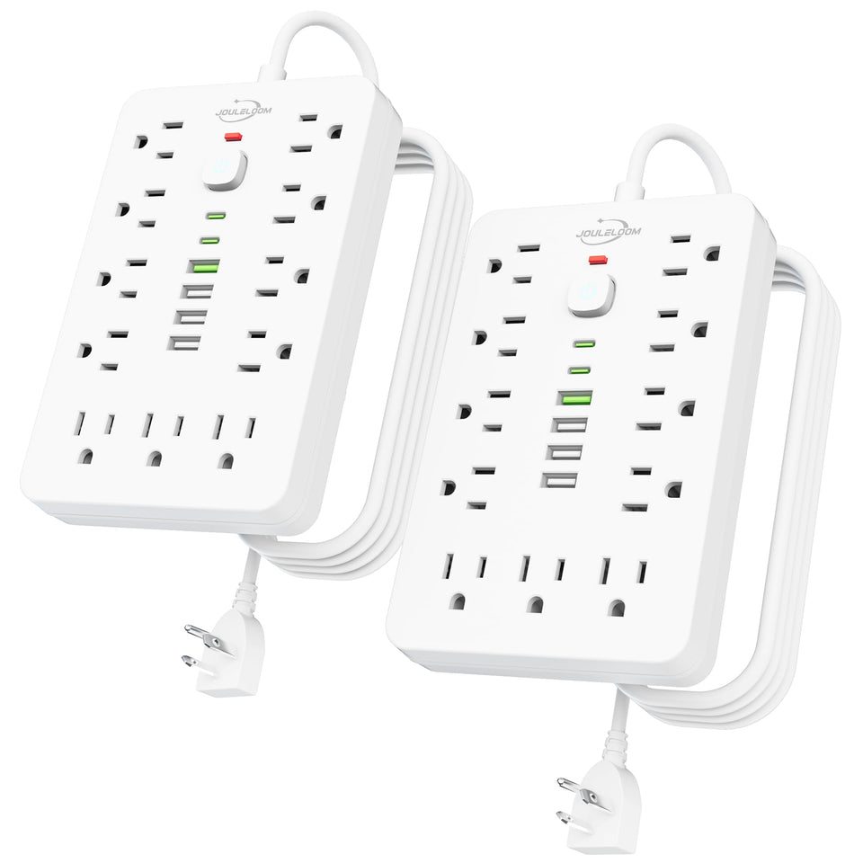 JouleLoom front view showing 11 AC outlets and layout for many adapters