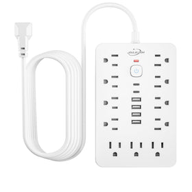 JouleLoom front view showing all outlets for versatile device charging
