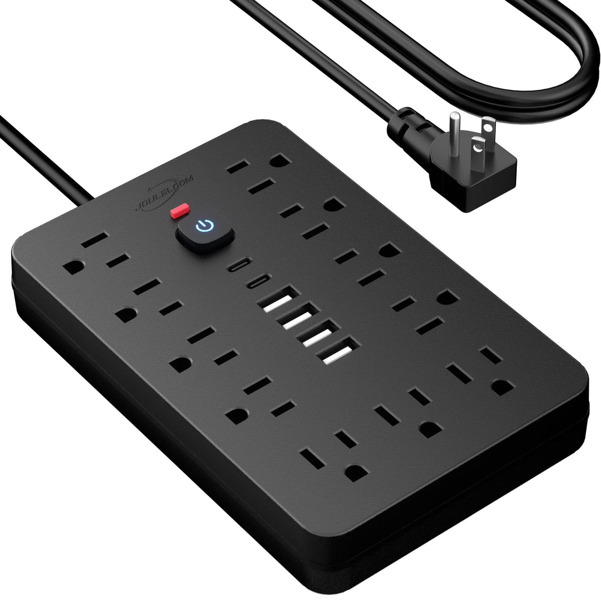 JouleLoom closeup of USB‑A and USB‑C ports illustrating smart charging benefits