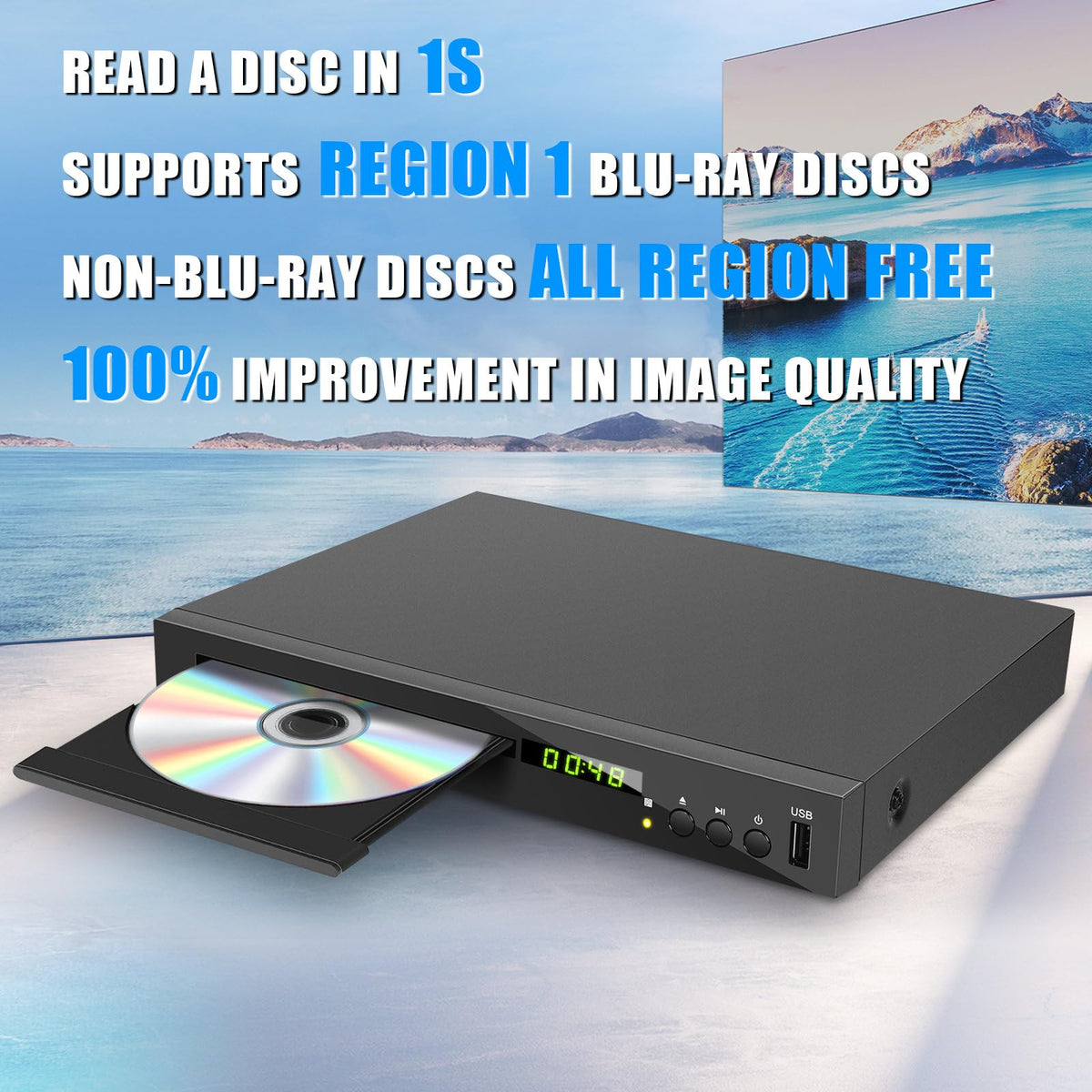 JOVELL Blu-ray Disc in player ready for region A/1 playback.