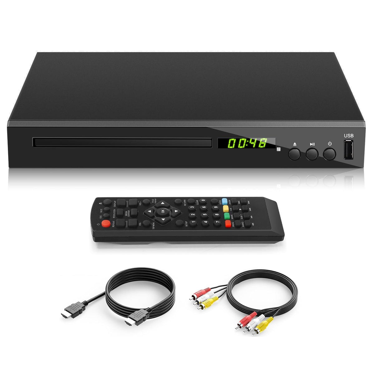 JOVELL HD Blu-ray Player front view for stylish home entertainment setup.