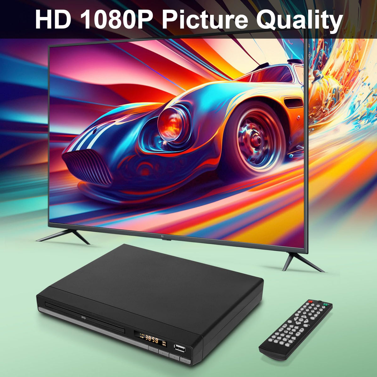 JOVELL rear connections with HDMI and RCA ports for flexible setup