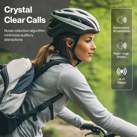 JOWORLDS earbuds in use by runner showing ambient awareness benefit