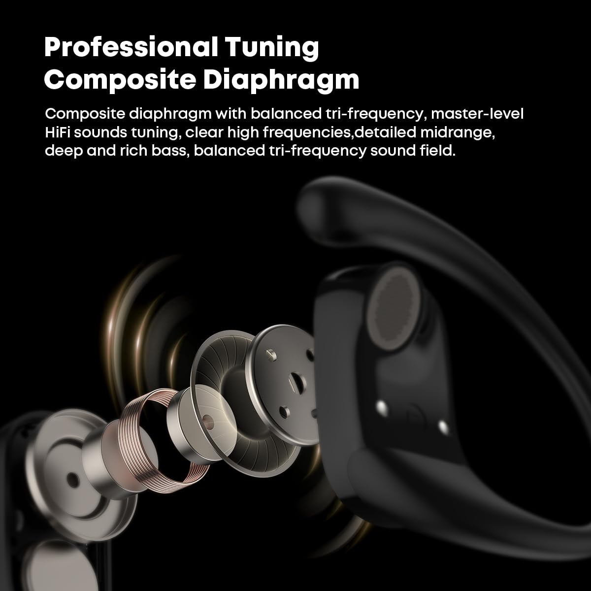 JOWORLDS earbuds in hand showing compact scale and portability benefit