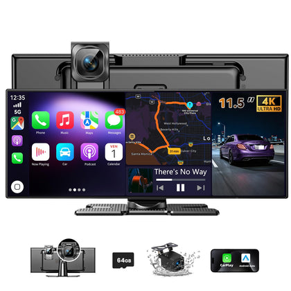 JoycePure 11.5-inch CarPlay screen front view for clear navigation display