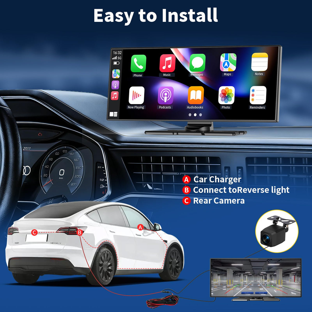 JoycePure 64GB SD card included for loop recording
