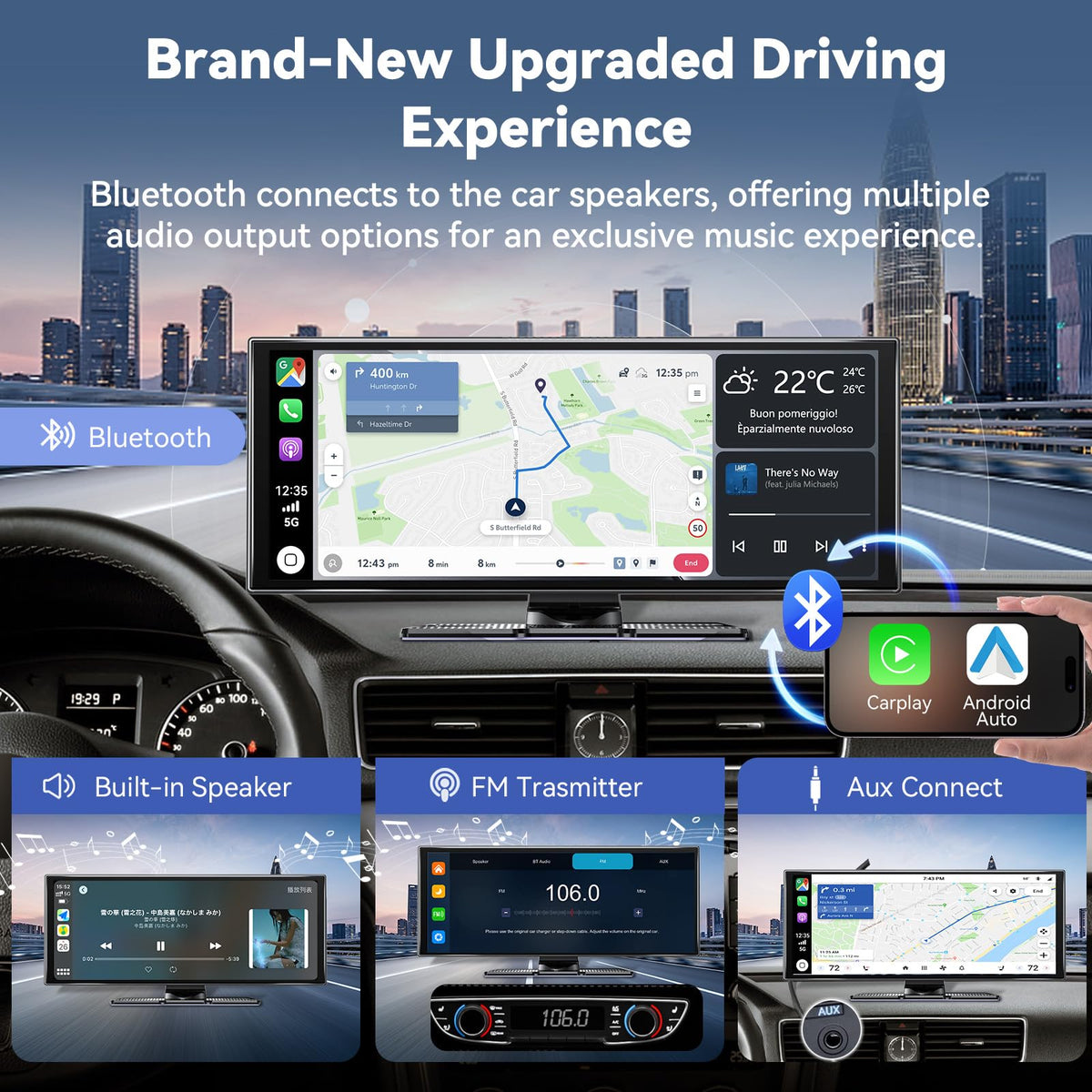 JoycePure dashcam front 4K wide-angle captures clear road detail.