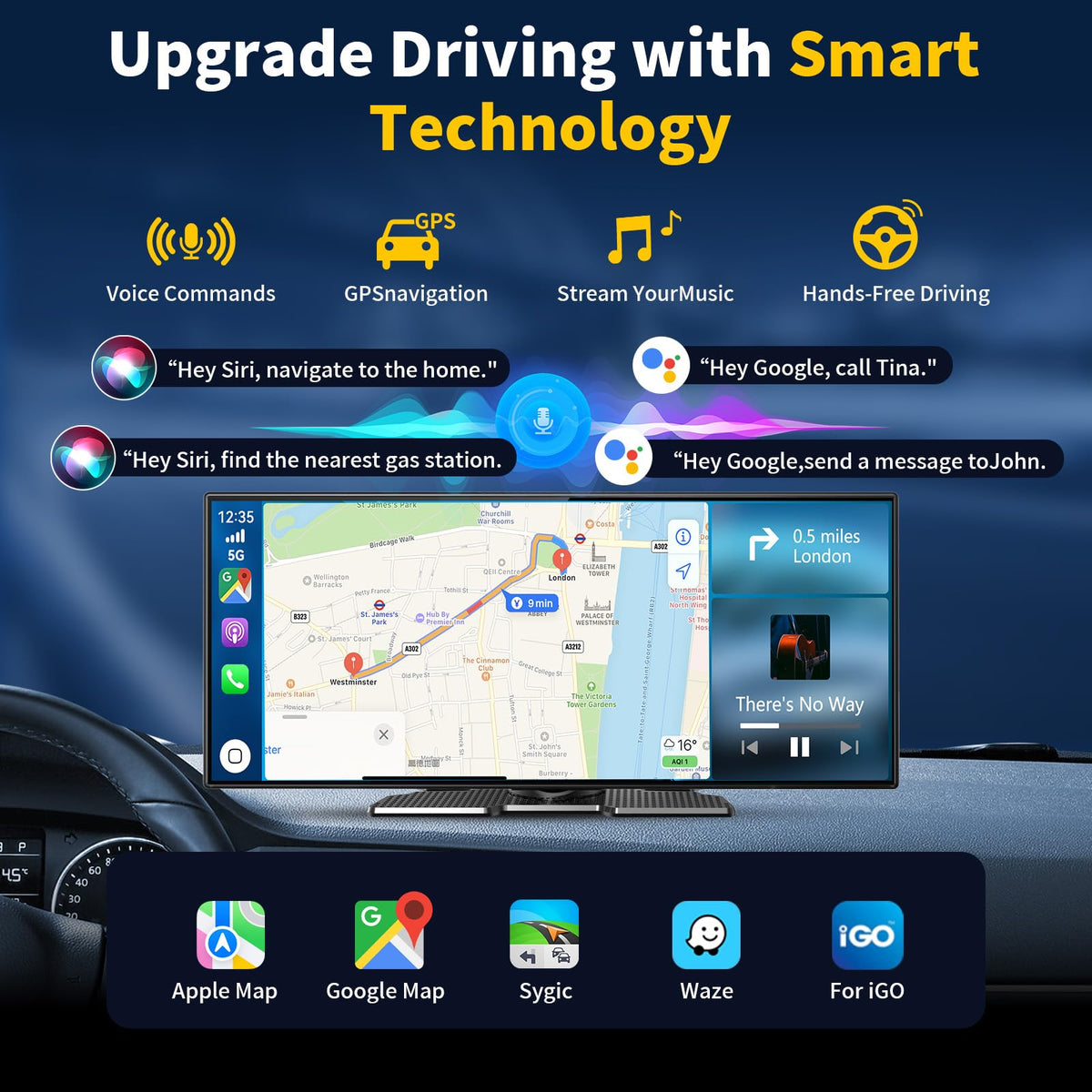 JoycePure voice control navigation interface enables hands-free use