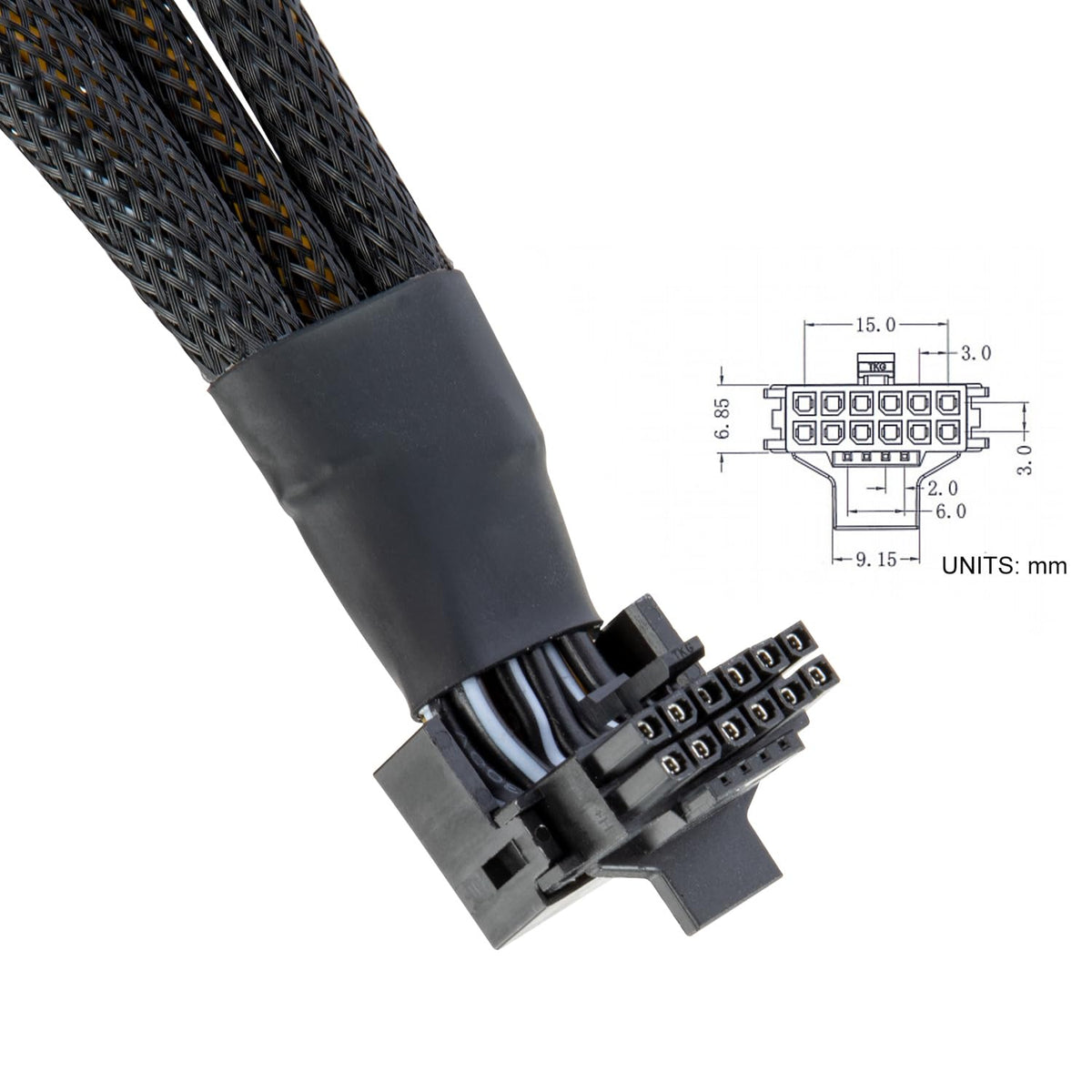 JOYJOM black sleeved extension keeps a clean, organized build.
