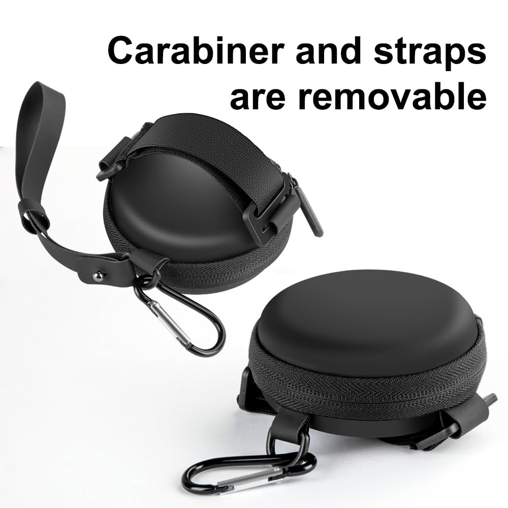 JOYJOM case clipped to backpack carabiner for hands-free convenience