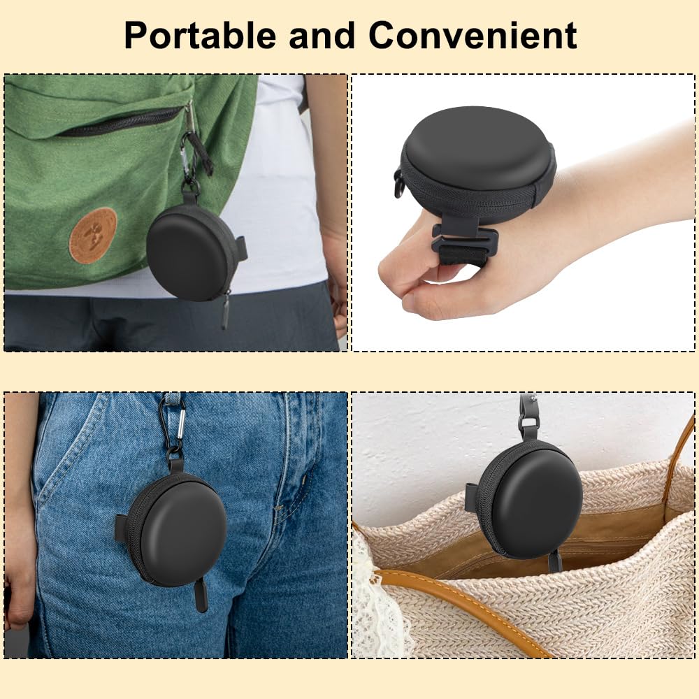 JOYJOM case beside credit card showing compact pocketable size