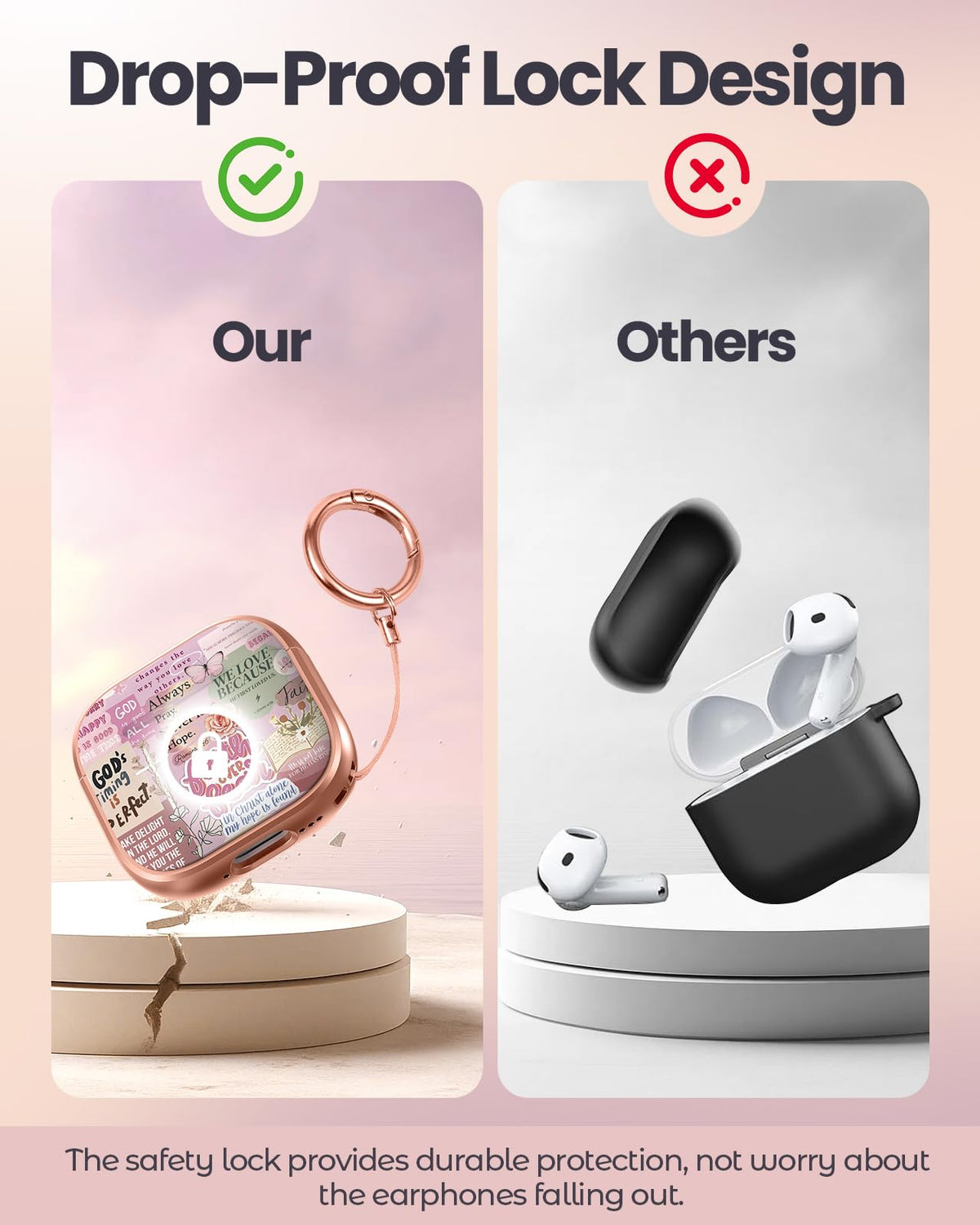 Joyleop AirPods 4 case built-in stand for quick hands-free viewing.