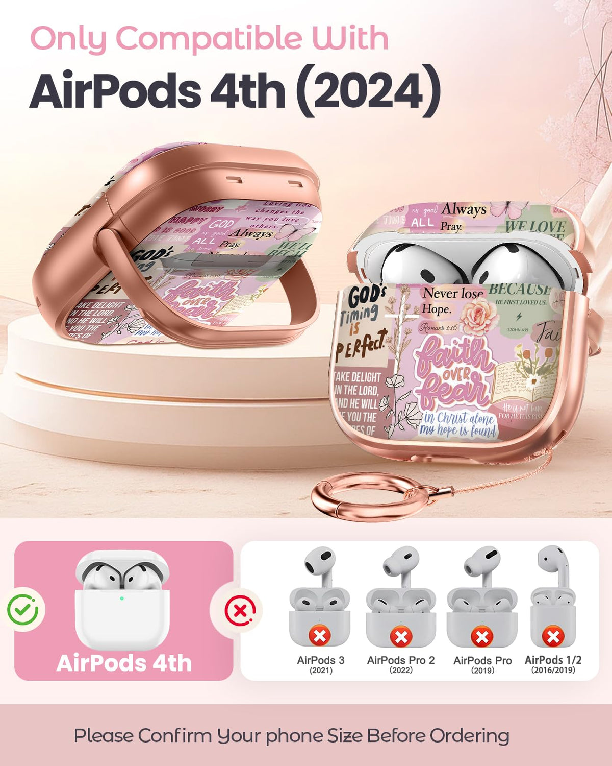 Joyleop AirPods 4 case keychain attachment enables easy on-the-go carrying.