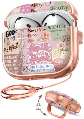 Joyleop AirPods 4 case with safety lock protects earbuds from accidental opening during travel.