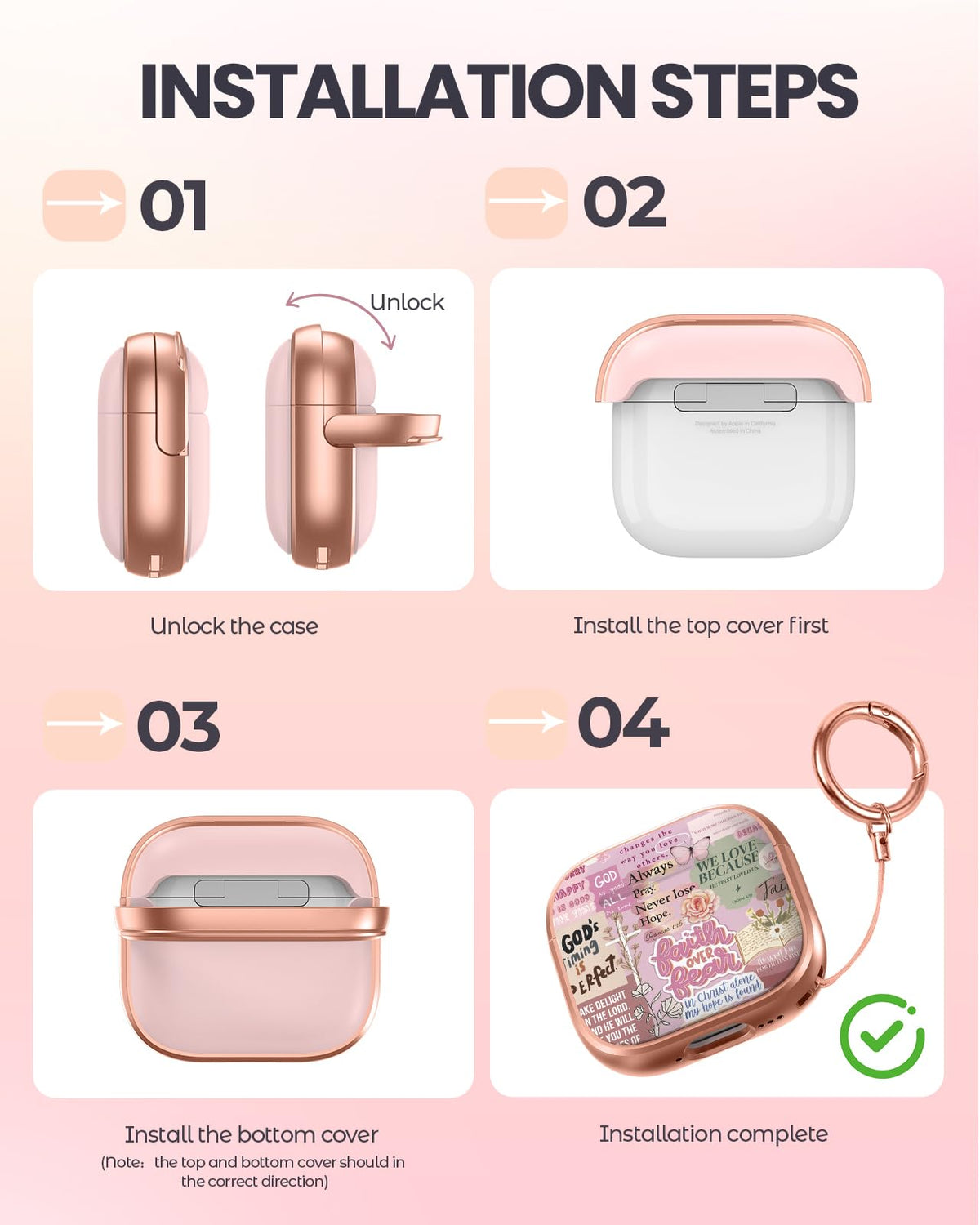 Joyleop AirPods 4 case stylish girly design complements daily outfits.