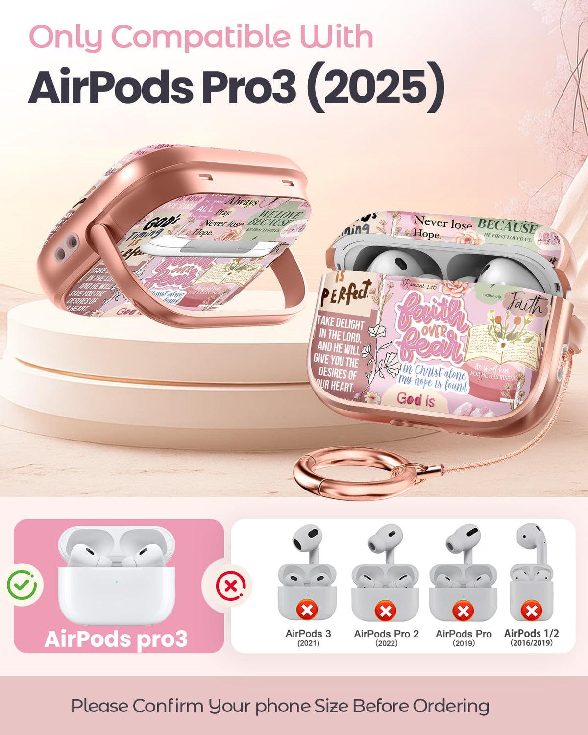 Joyleop AirPods Pro 3 case with cute girly design elevates style.