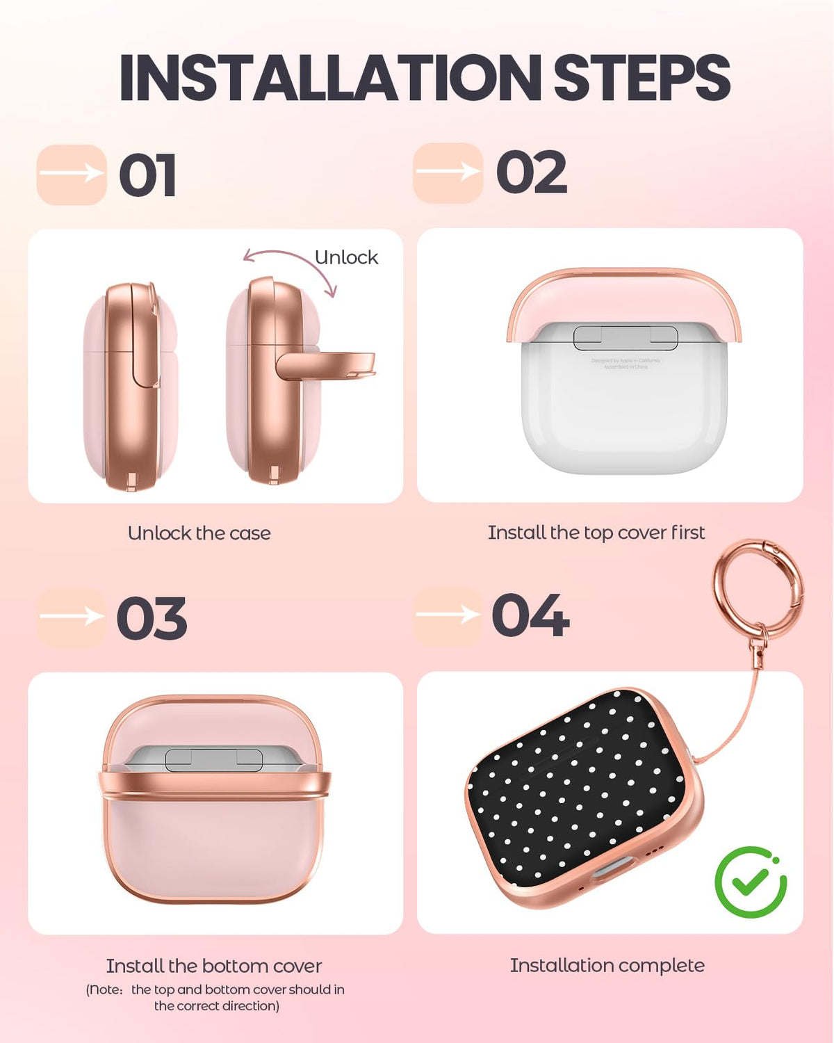 Joyleop AirPods Pro 3 case features polka dots for a playful touch.