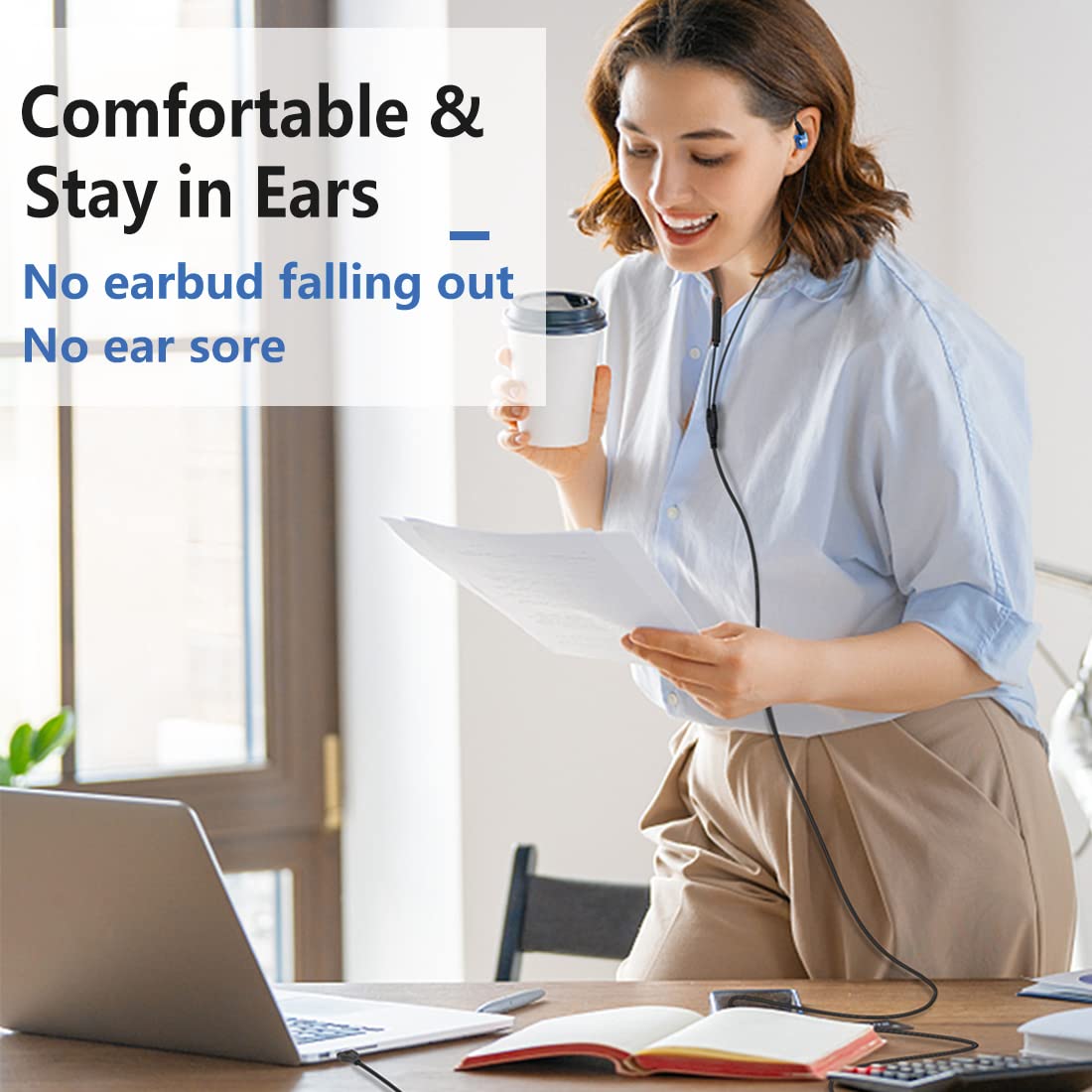 Joymiso USB Earbuds plug and play compatibility with PC and PS5