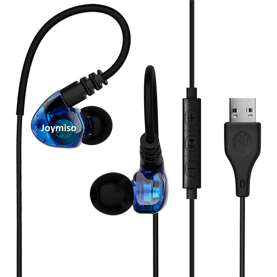 Joymiso USB Earbuds wraparound comfort for all day wear, even with glasses