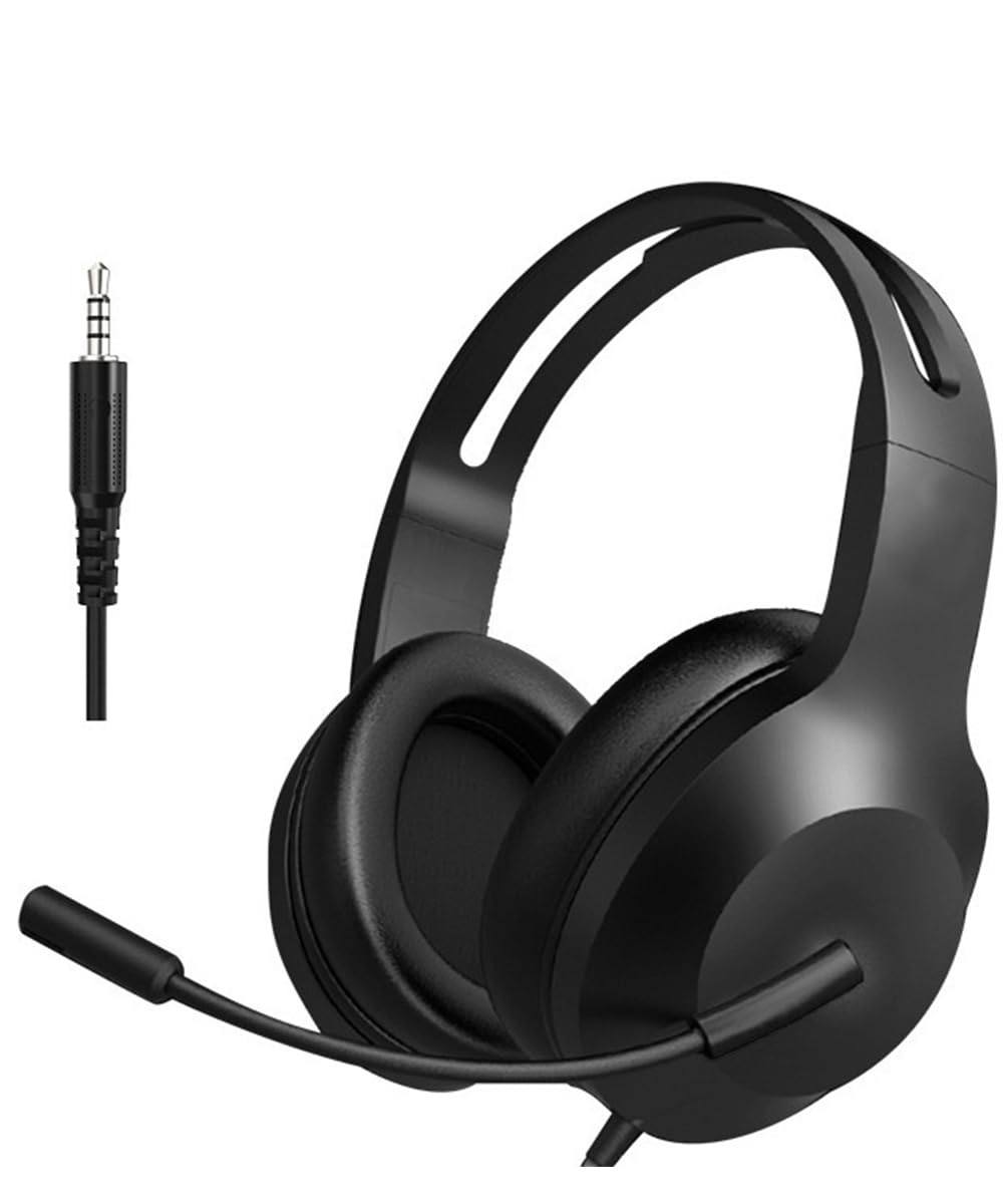 Joyqua wired headset over-ear cups offer soft comfort for long work sessions.