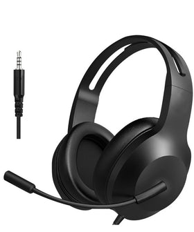 Joyqua wired headset over-ear cups offer soft comfort for long work sessions.