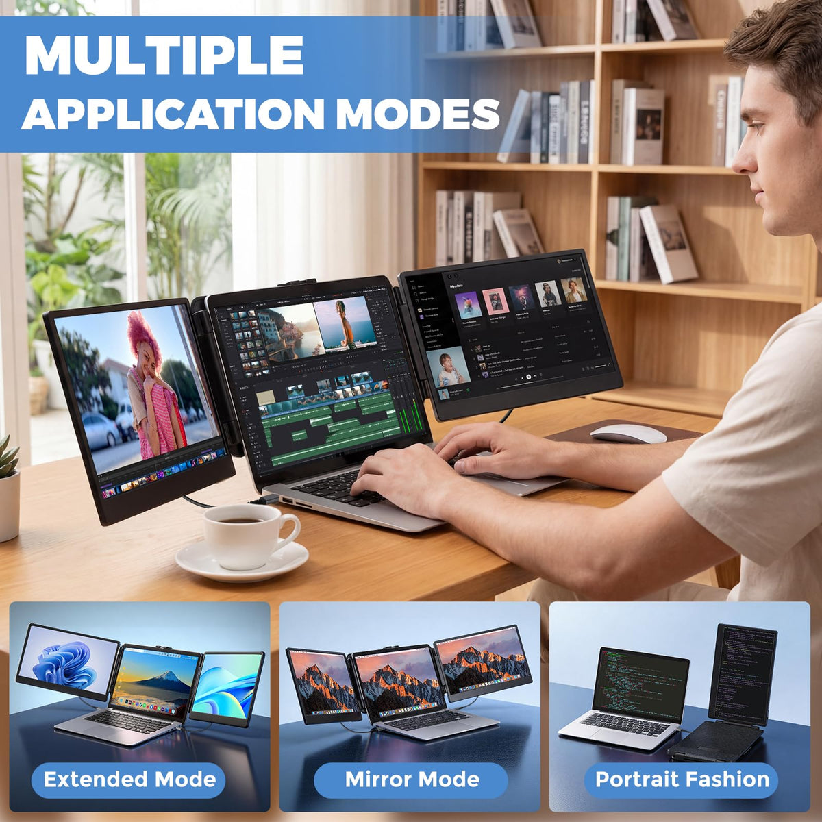 JoyReal USB-C/HDMI plug-and-play compatibility with Windows and Mac laptops
