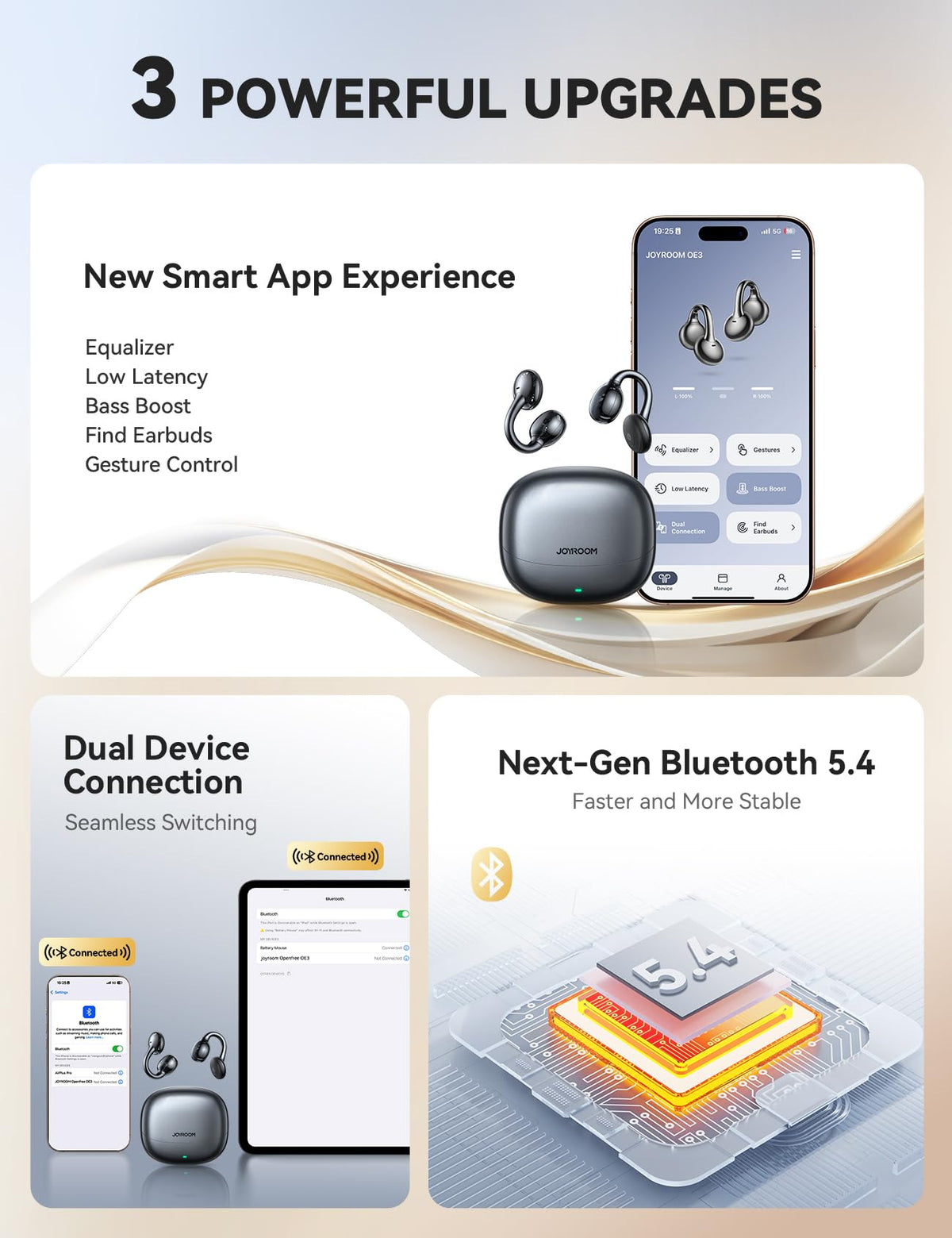 Joyroom OE3 Omni Tap Control for easy on-the-go use