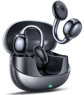 Joyroom OE3 open-ear buds worn for running with comfortable lightweight design