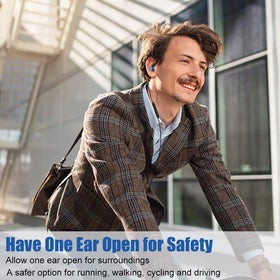Joysico hard carrying case with clip and earbud stored for travel protection